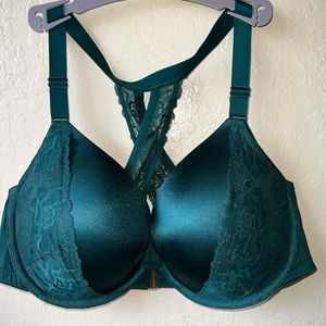 Emerald Green Metallic Cacique boost plunge bra 44F